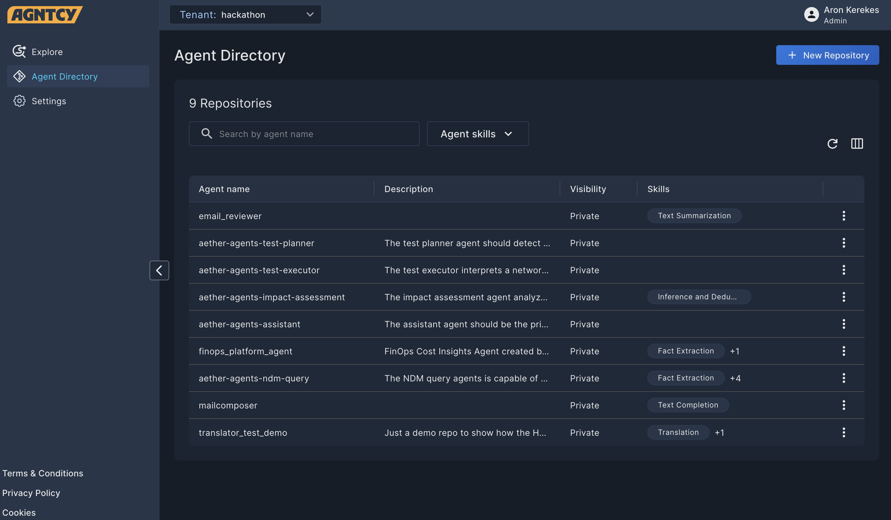 The Agent Directory Page