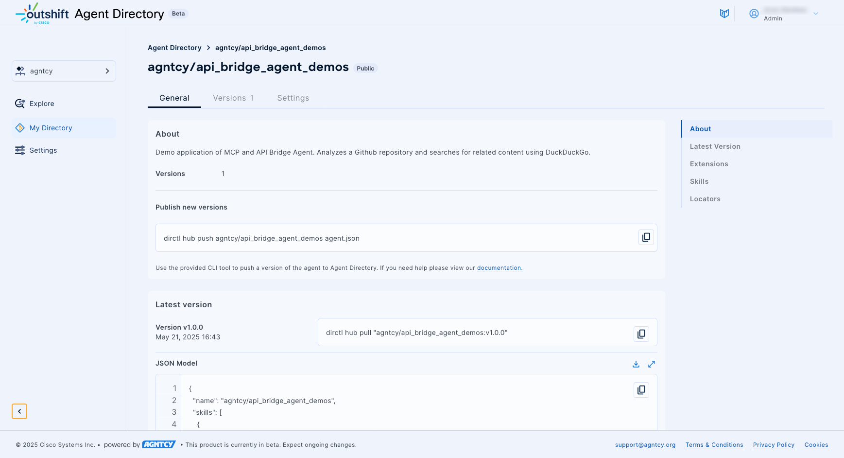 The Agent Details Page