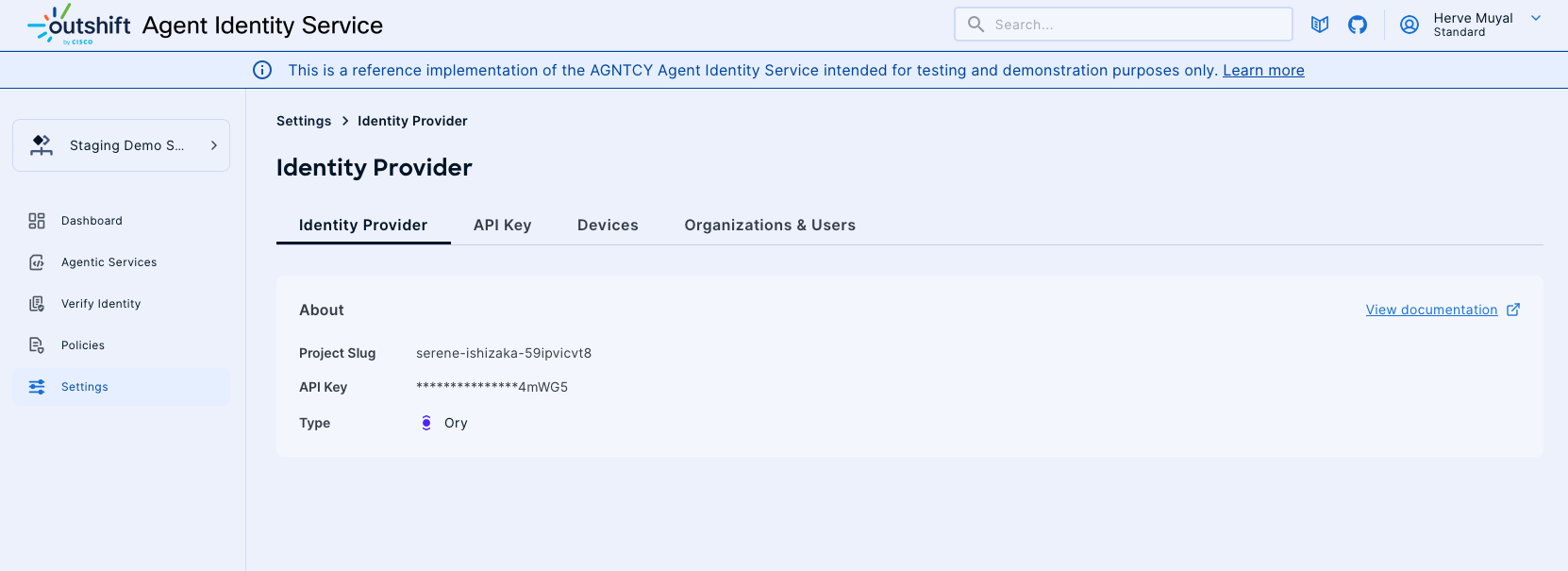 Access API Keys Section