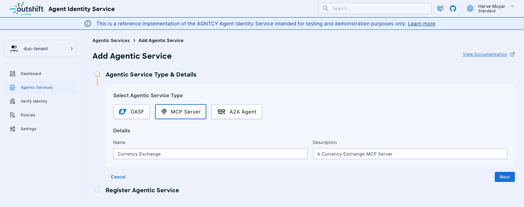 Create Agentic Service MCP Server