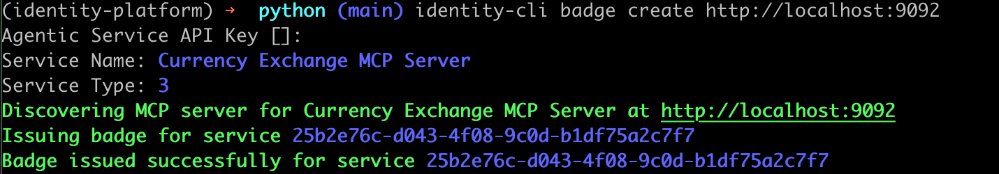 Issue the Badge using the CLI