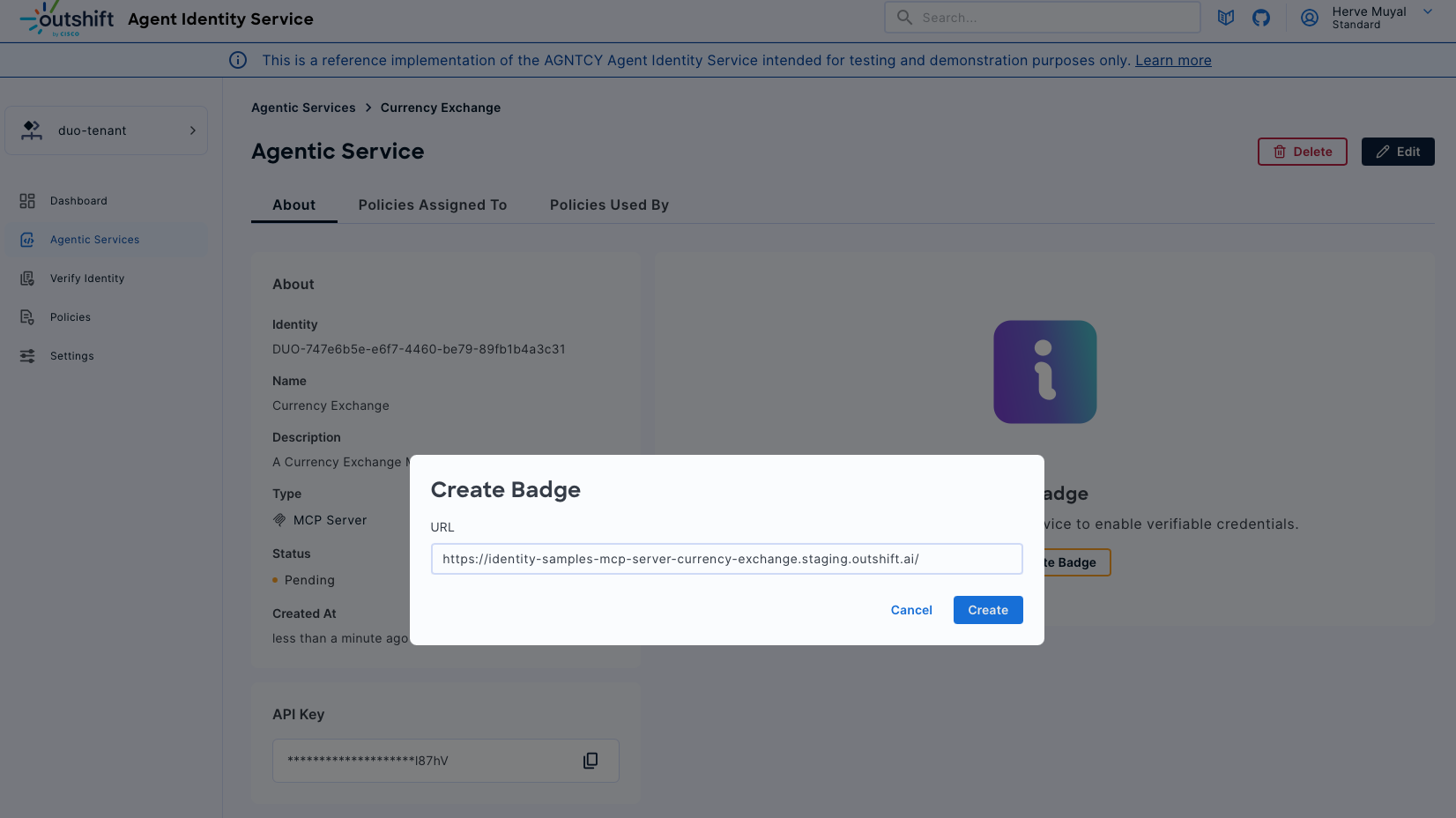 Issue the Badge using the UI