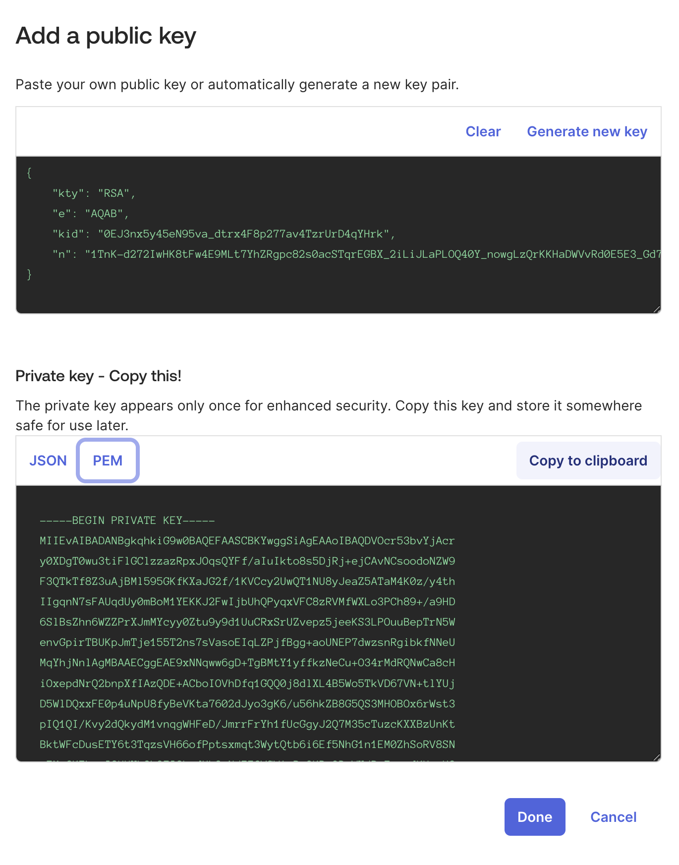 Okta Private Key PEM