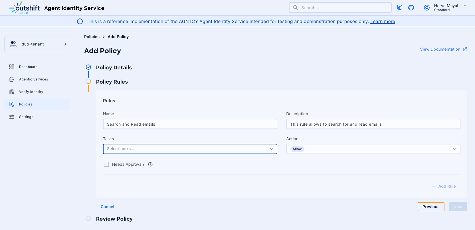 Policy Rule Creation