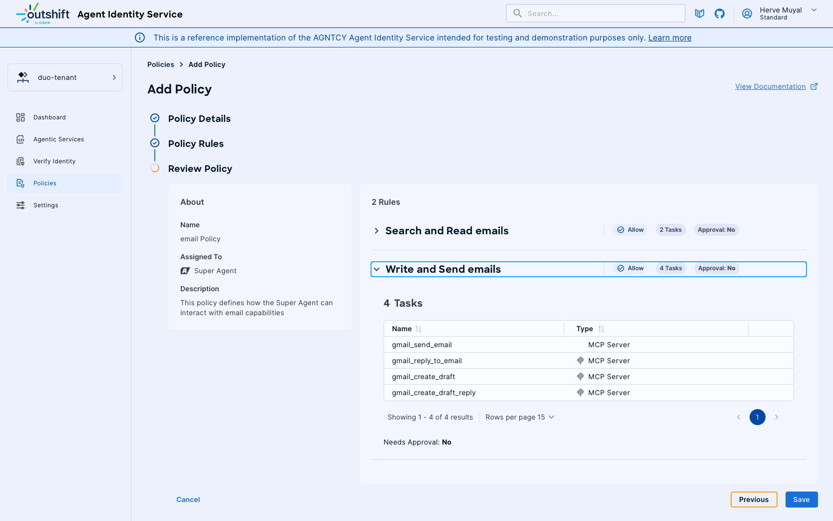 Review Policy Rule Details